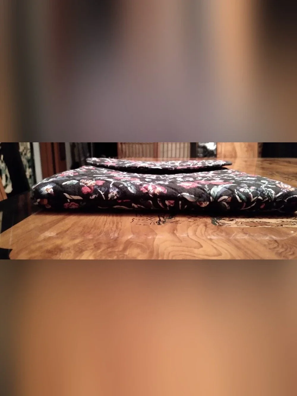 Vera Bradley Laptop/iPad Sleeve, Perrenial Noir, In Excellent Condition